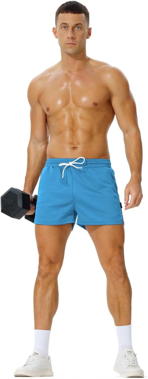 AIMPACT Mens Mesh Running Shorts 3 Inch Quick Dry Gym Athletic Workout Shorts for Men with Pockets