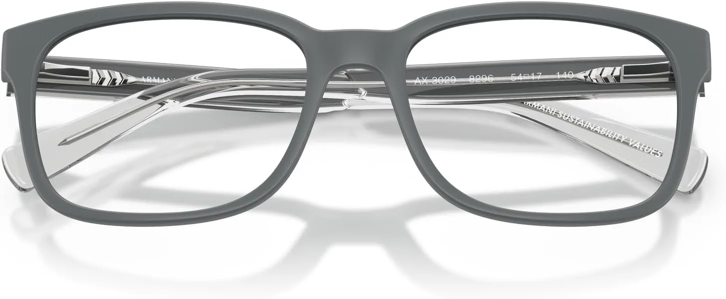 Armani Exchange Men's Ax3029 Square Prescription Eyewear Frames
