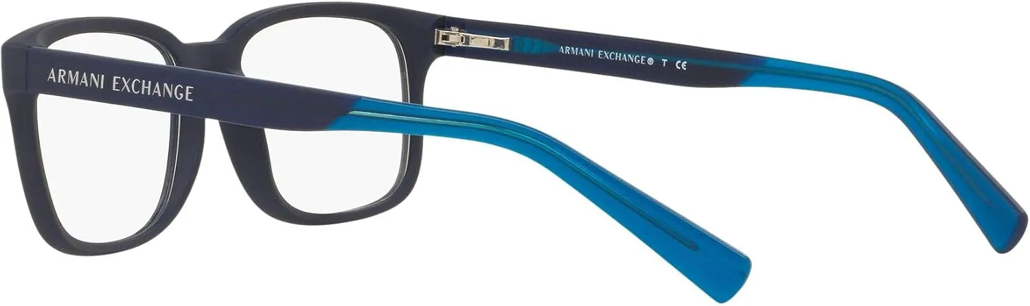 Armani Exchange Men's Ax3029 Square Prescription Eyewear Frames