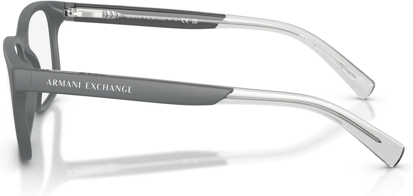Armani Exchange Men's Ax3029 Square Prescription Eyewear Frames