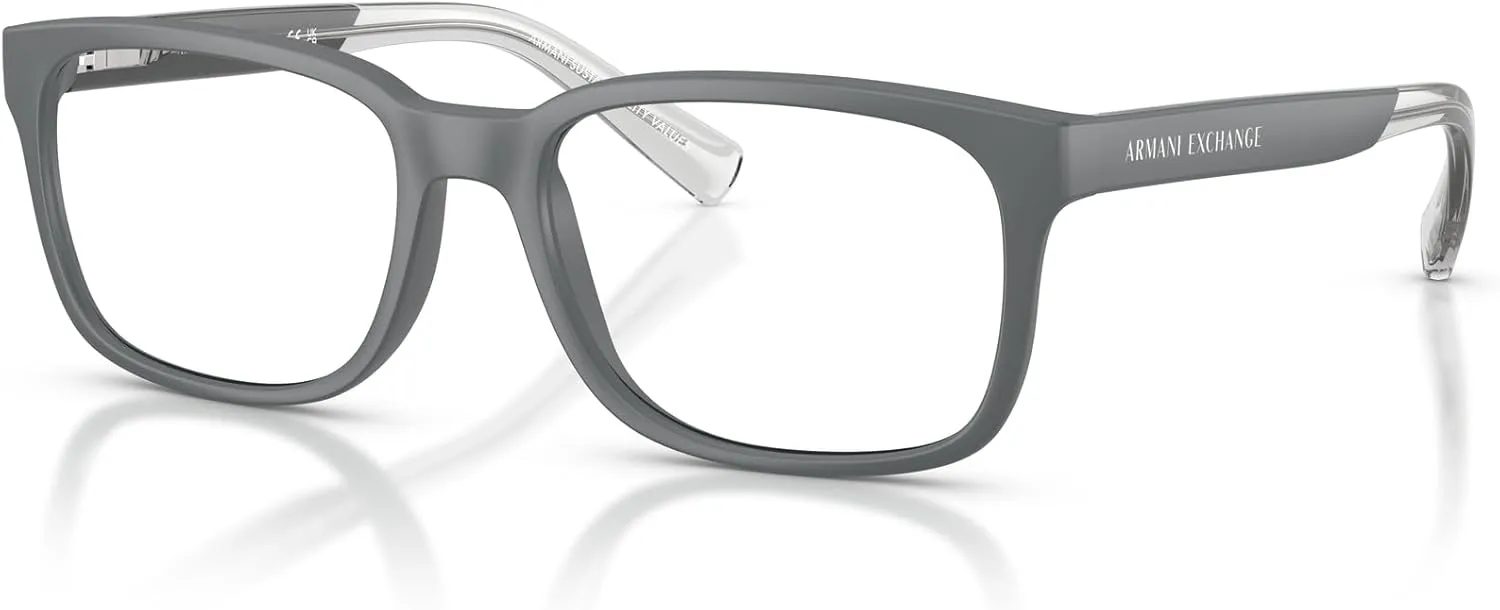 Armani Exchange Men's Ax3029 Square Prescription Eyewear Frames