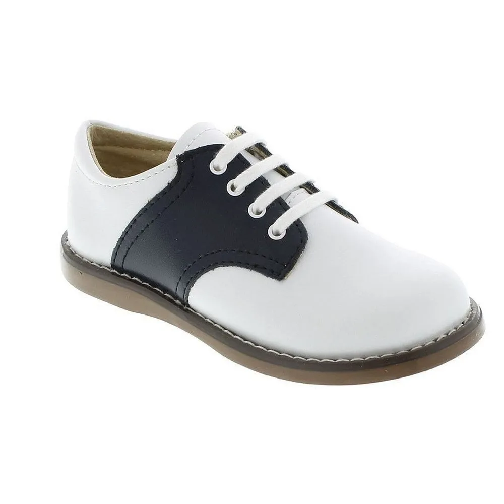 Footmates Cheer Boy Oxford Shoe White/Navy