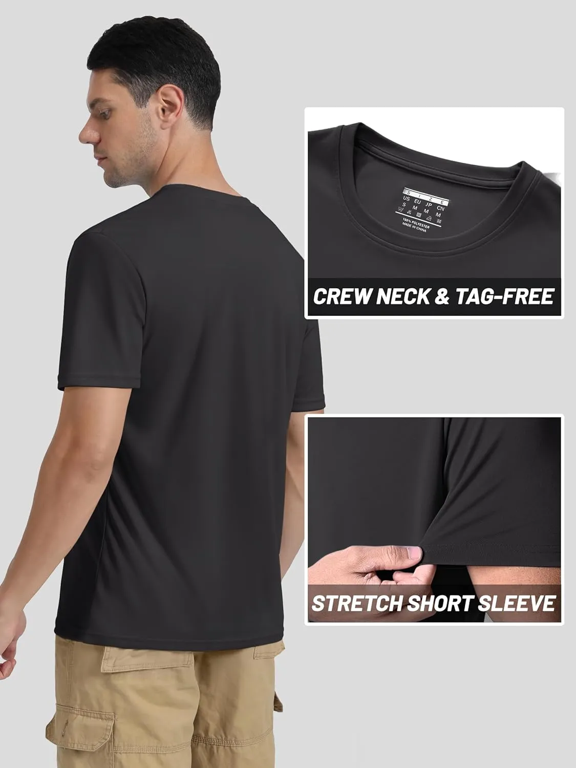 TACVASEN Swim Shirts for Men Rash Guard SPF Short Sleeve Sun T-Shirt UPF 50 Quick Dry Lightweight Fishing Water Shirt