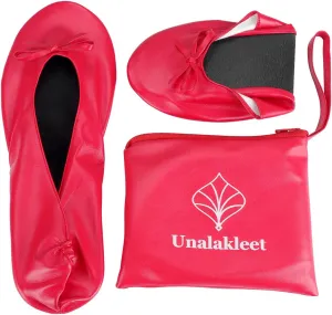 Unalakleet Foldable Blallet Flats- Roll Up Slipper Pouch Women's Wedding Shoes