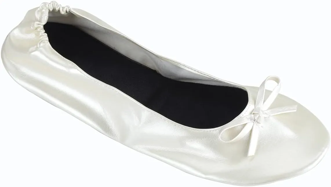 Unalakleet Foldable Blallet Flats- Roll Up Slipper Pouch Women's Wedding Shoes