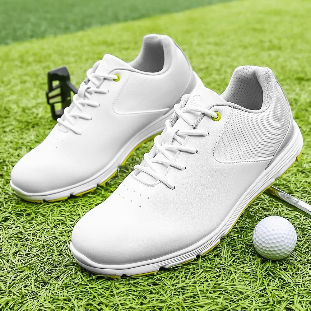 Waterproof Golf Shoes for Men Spikeless Outdoor Golf Sport Training Sneakers Classic Mens Golf Trainers Size 13 14 
