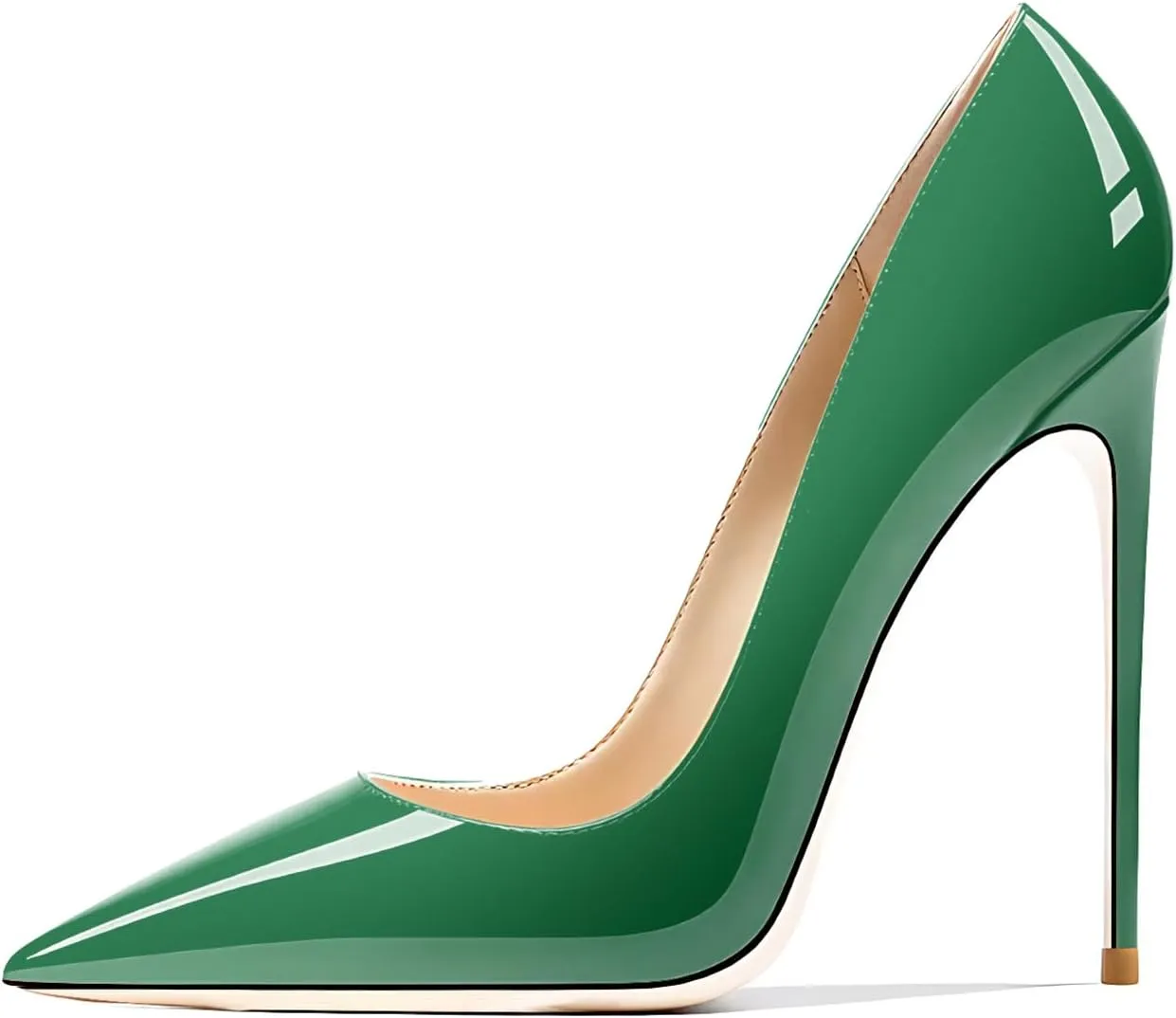 Women's Pointed Toe Shallow Stiletto Heels 4.7 Inch Pumps Wedding Party Banquet Shoes