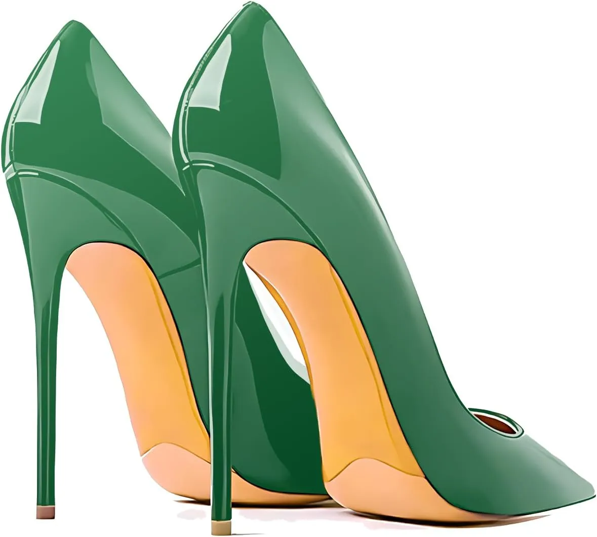 Women's Pointed Toe Shallow Stiletto Heels 4.7 Inch Pumps Wedding Party Banquet Shoes